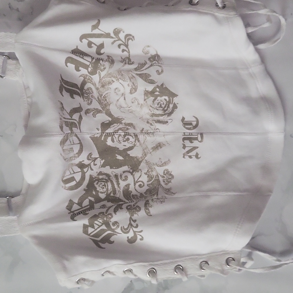 Garage White Corset Tank Top - Picture 5 of 7